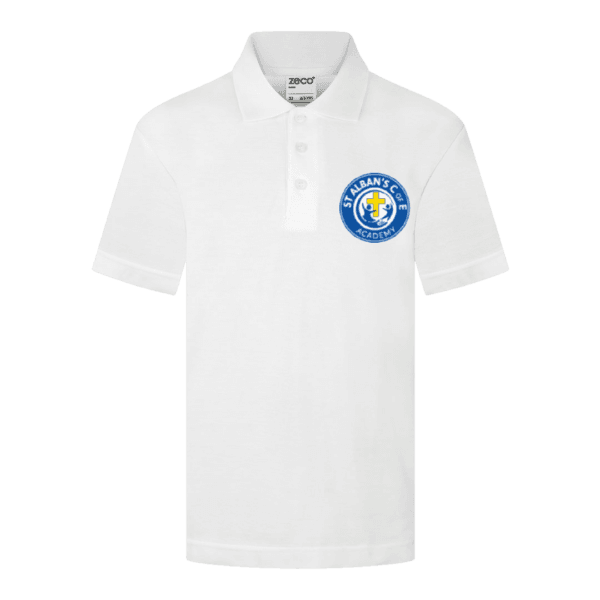 St Albans White Polo Shirt